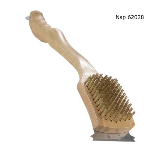 Napoleon Brass Grill Brush with Wooden Handle